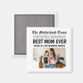Beste moeder ooit krant aangepaste naam en foto magneet (Voorkant / Achterkant)