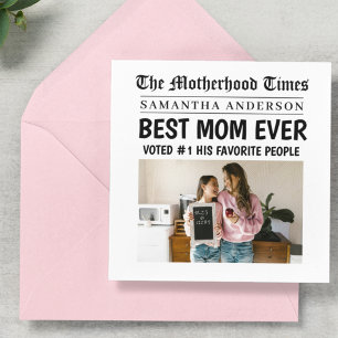 Beste moeder ooit krant gepersonaliseerde naam en