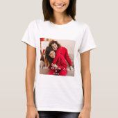 Beste moeder ooit l Aangepaste foto- en teksttypog T-shirt (Voorkant)