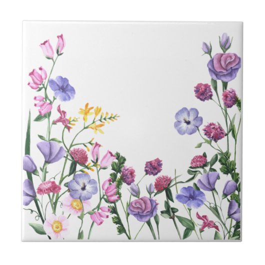 Beste Moeder Ooit Lente Zomer Tuin Bloemen Tegeltje (Voorkant)