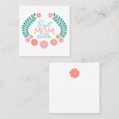 Beste moeder ooit leuk bloemendesign informatiekaartje (Voorkant / Achterkant)