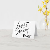 Beste Moeder Ooit | Leuke Mooie Handlettering Scri Kaart (Gele Bloem)