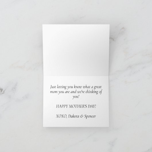 Beste Moeder Ooit | Leuke Mooie Handlettering Scri Kaart (Binnen)