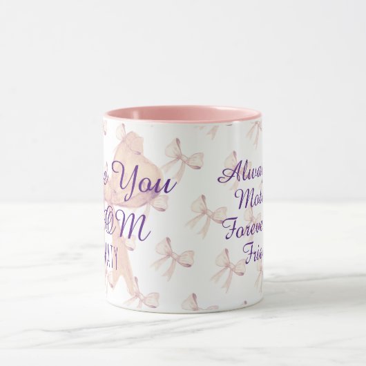 Beste moeder ooit lint Elegante moderne Moederdag Mok (Midden)