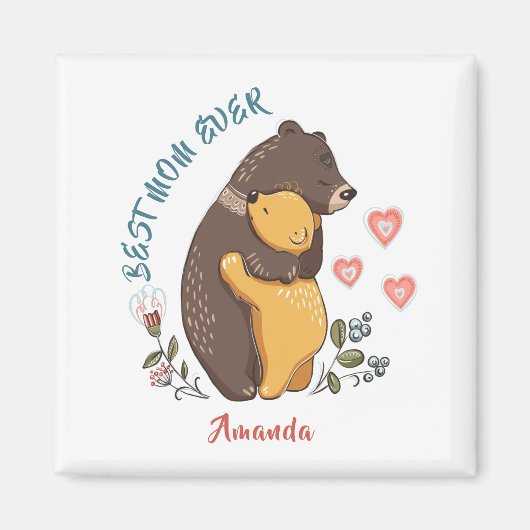 Beste moeder ooit Magnet, gepersonaliseerd cadeau Magneet (Voorkant)