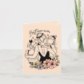 Beste moeder ooit mama, aangepaste kinderen / bloe notitiekaartje (Voorkant)