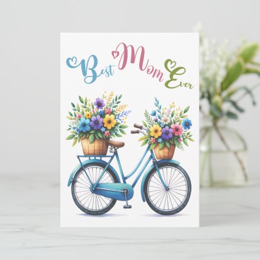 Beste moeder ooit, mama je bent de beste Moederdag Feestdagenkaart (Staand voorkant)