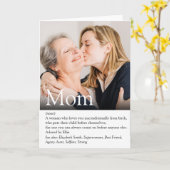 Beste Moeder Ooit, Mama, Moeder Definitie Foto Kaart (Gele Bloem)