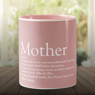Beste Moeder Ooit, Mama, Moeder Definitie Tweekleurige Koffiemok