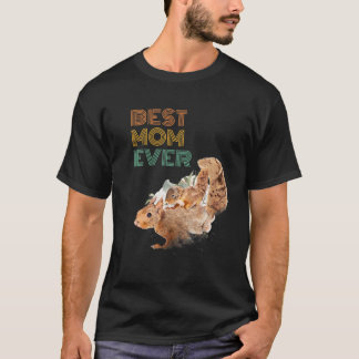 Beste moeder ooit mama Squirrel Cute Animal Moeder T-shirt