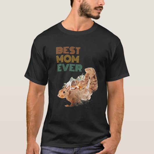 Beste moeder ooit mama Squirrel Cute Animal Moeder T-shirt (Voorkant)