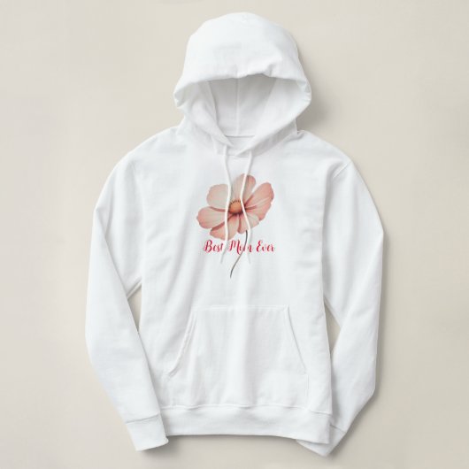 Beste moeder ooit met een bloem hoodie (Design voorkant)
