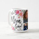beste moeder ooit met foto's en datum koffiemok (Voorkant links)