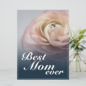 Beste moeder ooit met grote roze roos (Staand voorkant)