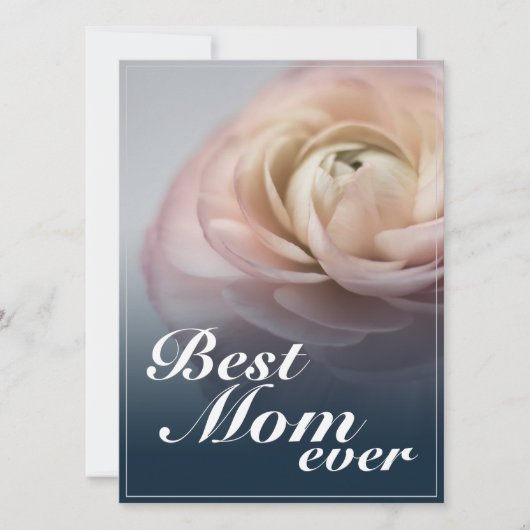 Beste moeder ooit met grote roze roos (Voorkant)