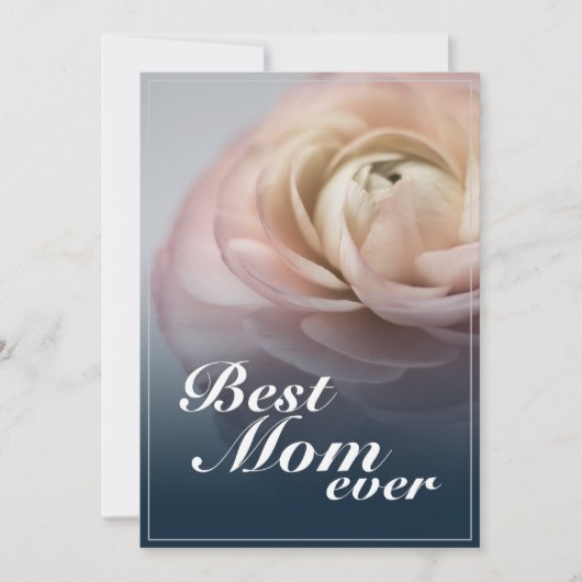Beste moeder ooit met grote roze roos (Voorkant)