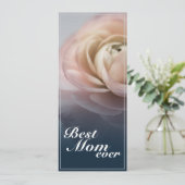 Beste moeder ooit met grote roze roos (Staand voorkant)