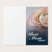 Beste moeder ooit met grote roze roos kaart (Buitenkant ongevouwen)