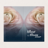 Beste moeder ooit met grote roze roos kaart (Buitenkant ongevouwen)