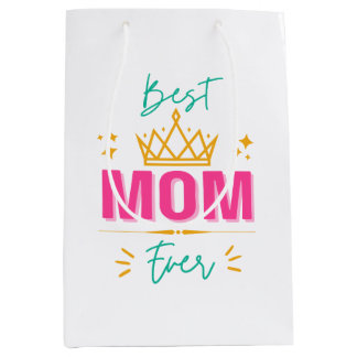 Beste moeder ooit met kroon - Koninklijk geschenk  Medium Cadeauzakje