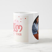 Beste moeder ooit met moderne foto Moederdag cadea Grote Koffiekop (Voorkant)