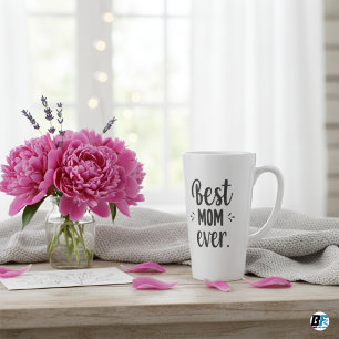 "Beste moeder ooit" met moeders foto, Moederdag c Latte Mok