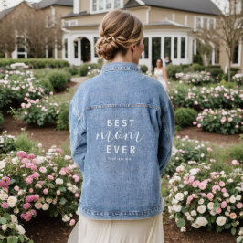Beste moeder ooit Minimal Script Moederdag Denim Jacket