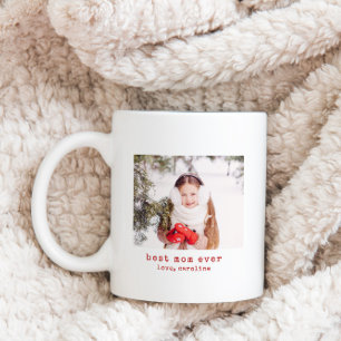 Beste moeder ooit minimalistische typemachine teks koffiemok