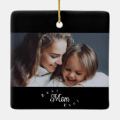 Beste moeder ooit modern eenvoudig keramisch ornament (Achterkant)