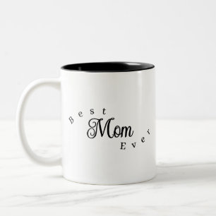 Beste moeder ooit modern eenvoudig tweekleurige koffiemok