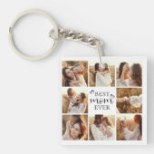 Beste Moeder Ooit Modern Fotocollage Aangepast Cad Sleutelhanger (Voorkant)