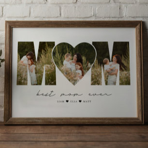 Beste Moeder Ooit Modern Fotocollage Cadeau Voor M Poster