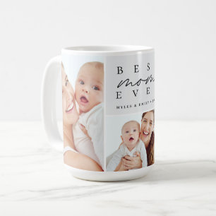 Beste moeder ooit modern schrift 3 foto koffiemok
