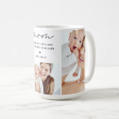 Beste moeder ooit modern script 3 foto koffiemok (Voorkant rechts)