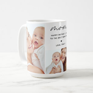 Beste moeder ooit modern script 3 foto koffiemok