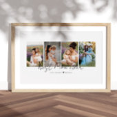 Beste moeder ooit Modern Script 4 foto's Collage G Poster