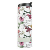Beste moeder ooit Moderne bloem Hummingbird Thermosbeker (Gedraaid links)