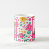 Beste moeder ooit Moderne Bloemen Fotocollage Koffiemok (Center)