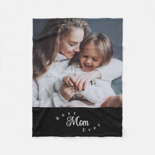 Beste moeder ooit moderne eenvoudige foto fleece deken (Voorkant)