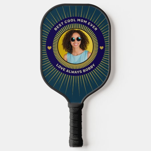 Beste moeder ooit moderne elegante personaliseren pickleball paddle (Voorkant)