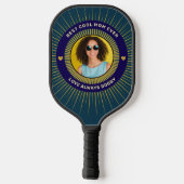 Beste moeder ooit moderne elegante personaliseren pickleball paddle (Achterkant)