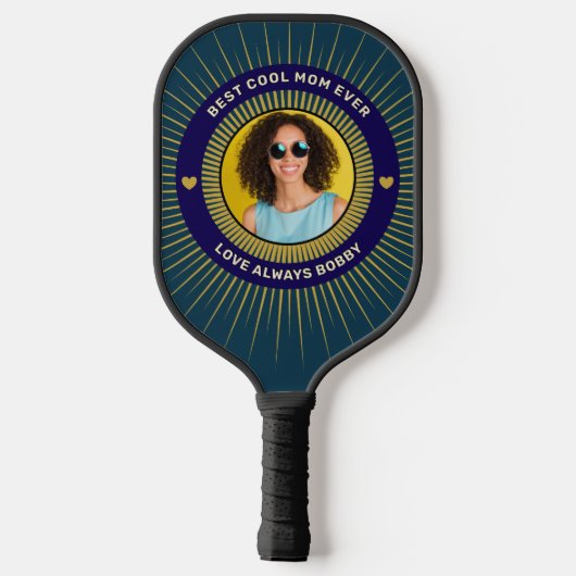 Beste moeder ooit moderne elegante personaliseren pickleball paddle (Achterkant)