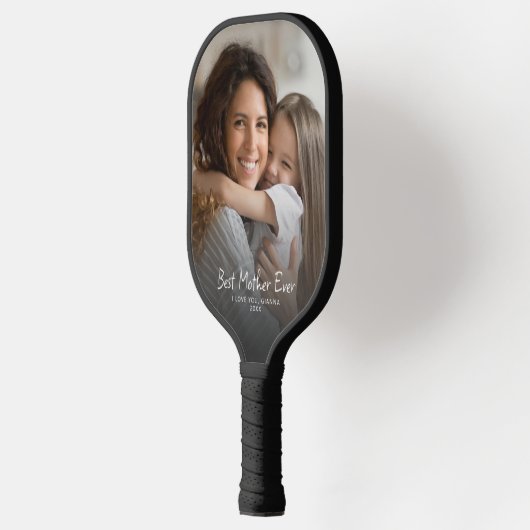 Beste moeder ooit moderne foto aangepaste moederda pickleball paddle (Links)