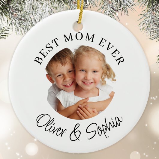 Beste moeder ooit moderne foto  keramisch ornament