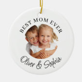 Beste moeder ooit moderne foto  keramisch ornament (Voorkant)