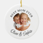 Beste moeder ooit moderne foto  keramisch ornament (Achterkant)