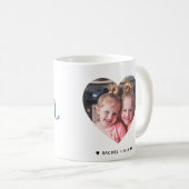 Beste Moeder Ooit Moderne Foto Kinder Namen Moeder Koffiemok (Voorkant rechts)