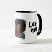 Beste moeder ooit moderne foto zwart wit mok (Voorkant rechts)