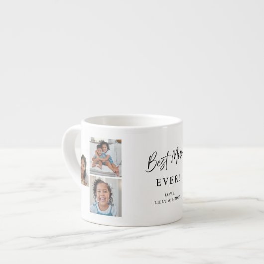 Beste moeder ooit Moderne multi‑foto herinnering O Espresso Kop (Links)