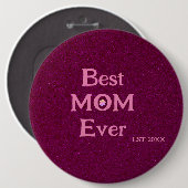 beste moeder ooit moderne retro effen moederdag ronde button 6,0 cm (Voorkant /achterkant)